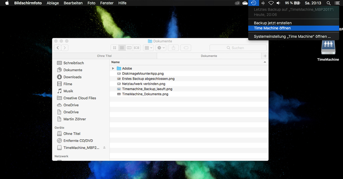 TimeMachine öffnen