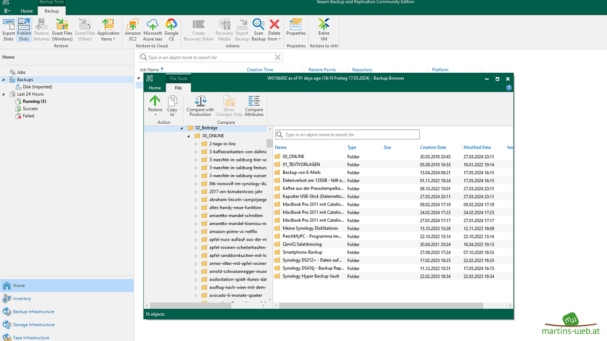 Veeam Backup & Replication Dateirestore